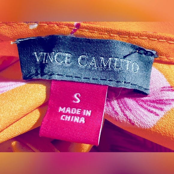 VINCE CAMUTO SLIP MAXI DRESS SMALL SLEEVELESS FLORAL ORANGE PINK LONG STRAPPY - Picture 10 of 11